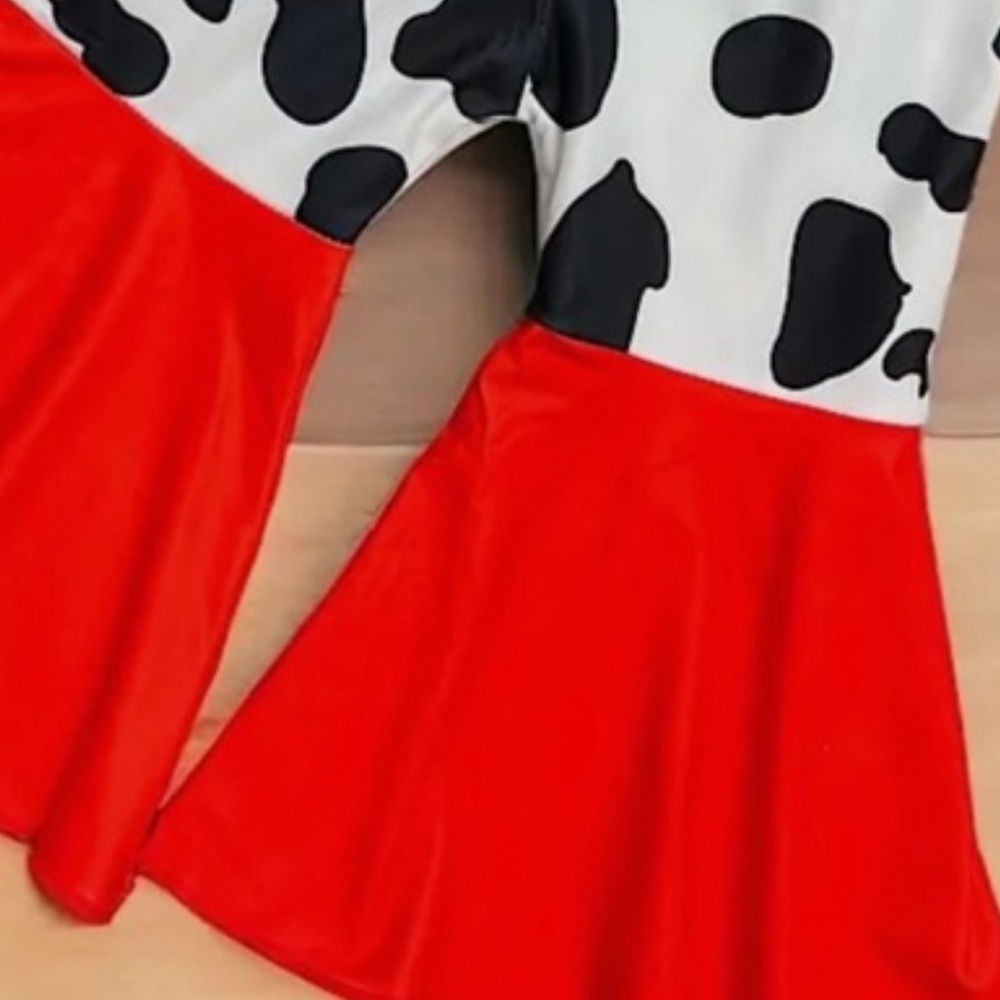 I get my attitude from women Im related to Black and red cow print flare outfit - Picture 4 of 5